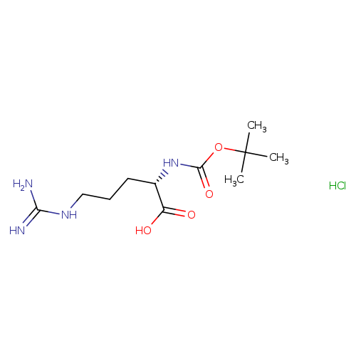 OC(=O)[C@@H](NC(=O)OC(C)(C)C)CCCNC(=N)N.Cl