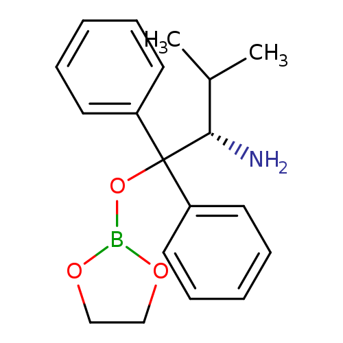 N[C@H](C(c1ccccc1)(c1ccccc1)OB1OCCO1)C(C)C