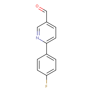 O=Cc1ccc(nc1)c1ccc(cc1)F