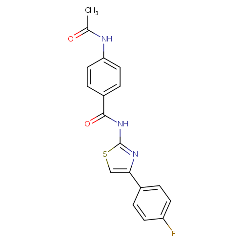 CC(=O)Nc1ccc(cc1)C(=O)Nc1scc(n1)c1ccc(cc1)F