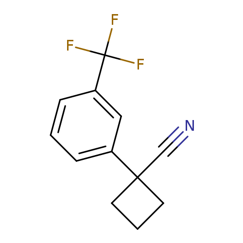N#CC1(CCC1)c1cccc(c1)C(F)(F)F