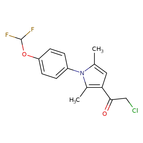 ClCC(=O)c1cc(n(c1C)c1ccc(cc1)OC(F)F)C