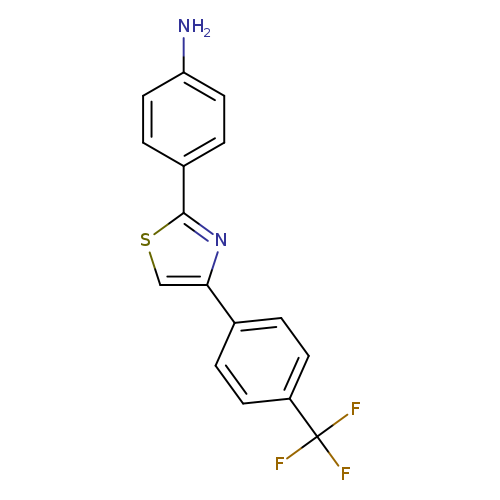 Nc1ccc(cc1)c1scc(n1)c1ccc(cc1)C(F)(F)F