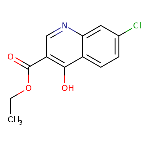 CCOC(=O)c1cnc2c(c1O)ccc(c2)Cl