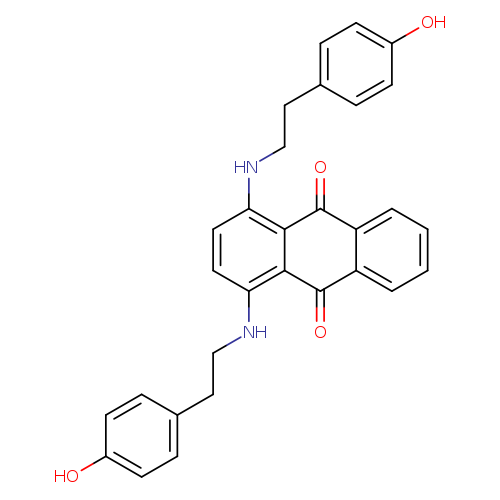 O=C1c2c(NCCc3ccc(cc3)O)ccc(c2C(=O)c2c1cccc2)NCCc1ccc(cc1)O
