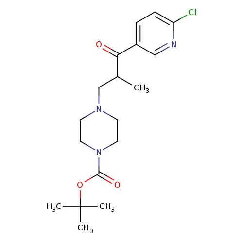 O=C(N1CCN(CC1)CC(C(=O)c1ccc(nc1)Cl)C)OC(C)(C)C