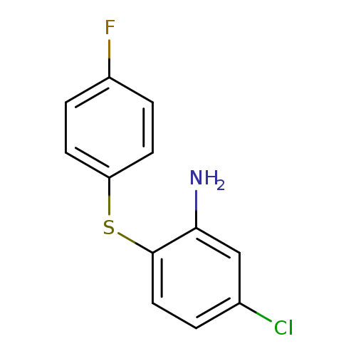 Fc1ccc(cc1)Sc1ccc(cc1N)Cl
