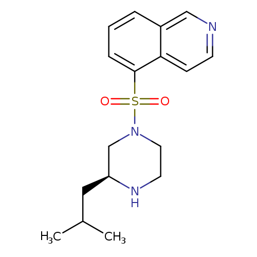 CC(C[C@@H]1NCCN(C1)S(=O)(=O)c1cccc2c1ccnc2)C