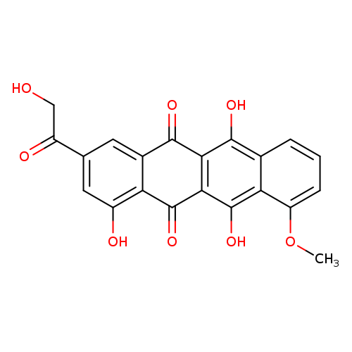 OCC(=O)c1cc(O)c2c(c1)C(=O)c1c(C2=O)c(O)c2c(c1O)cccc2OC