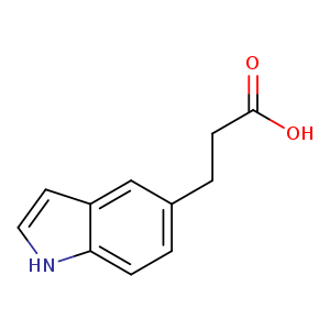 OC(=O)CCc1ccc2c(c1)cc[nH]2