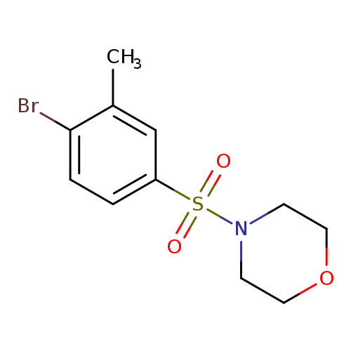 Brc1ccc(cc1C)S(=O)(=O)N1CCOCC1
