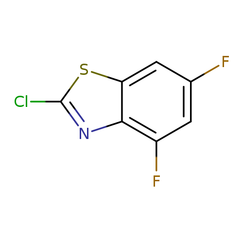 Fc1cc(F)c2c(c1)sc(n2)Cl