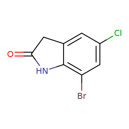 O=C1Cc2c(N1)c(Br)cc(c2)Cl