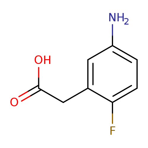 Nc1cc(CC(=O)O)c(cc1)F