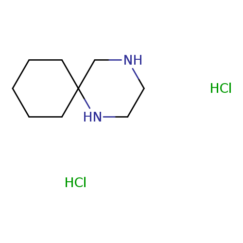 C1CCC2(CC1)CNCCN2.Cl.Cl