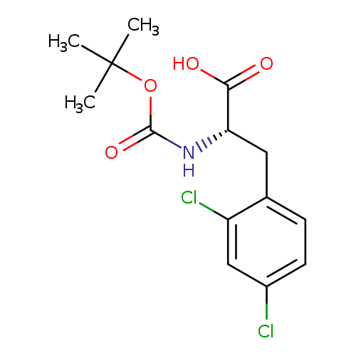 O=C(OC(C)(C)C)N[C@H](C(=O)O)Cc1ccc(cc1Cl)Cl