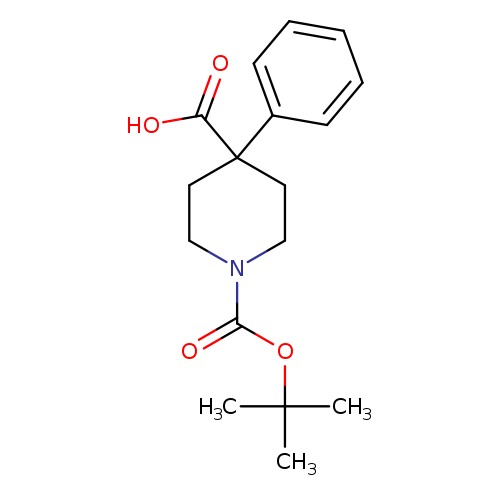O=C(N1CCC(CC1)(C(=O)O)c1ccccc1)OC(C)(C)C