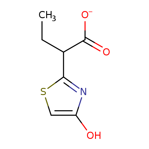 [O-]C(=O)C(c1nc(cs1)O)CC