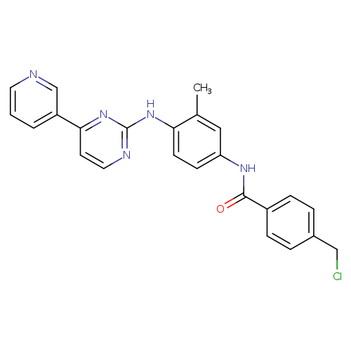 ClCc1ccc(cc1)C(=O)Nc1ccc(c(c1)C)Nc1nccc(n1)c1cccnc1