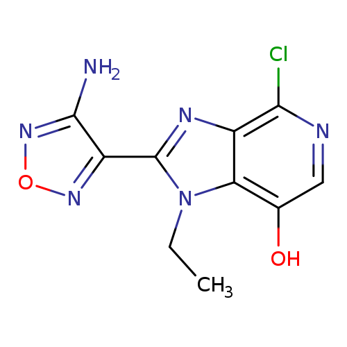 CCn1c(nc2c1c(O)cnc2Cl)c1nonc1N