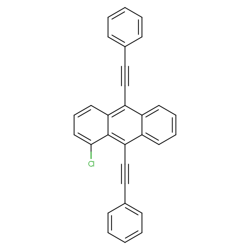 Clc1cccc2c1c(C#Cc1ccccc1)c1c(c2C#Cc2ccccc2)cccc1