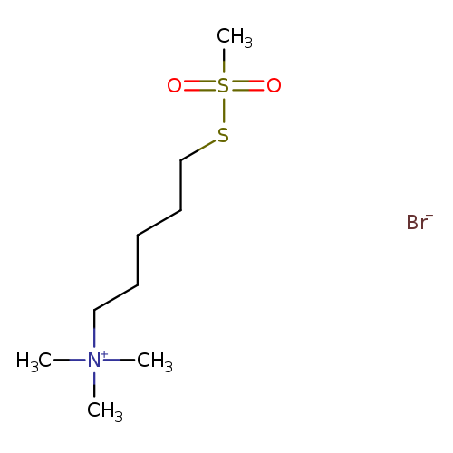 CS(=O)(=O)SCCCCC[N+](C)(C)C.[Br-]