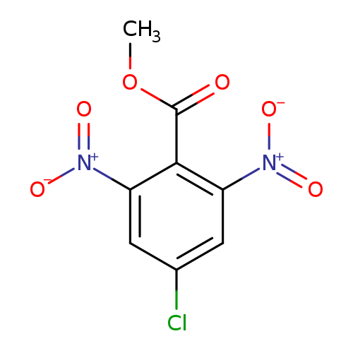 COC(=O)c1c(cc(cc1[N+](=O)[O-])Cl)[N+](=O)[O-]