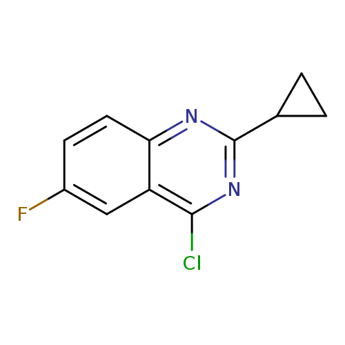 Fc1ccc2c(c1)c(Cl)nc(n2)C1CC1