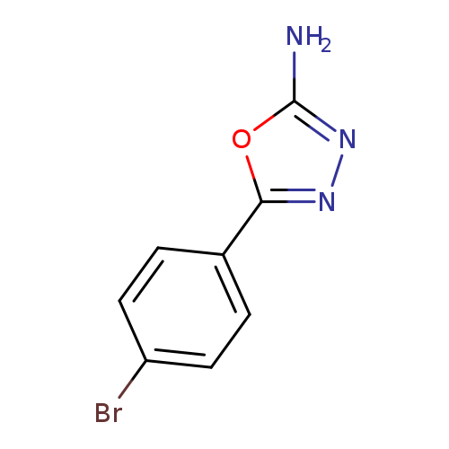 Brc1ccc(cc1)c1nnc(o1)N