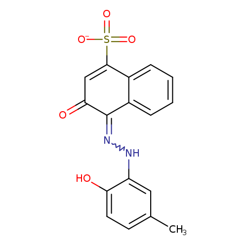 Cc1ccc(c(c1)NN=C1C(=O)C=C(c2c1cccc2)S(=O)(=O)[O-])O