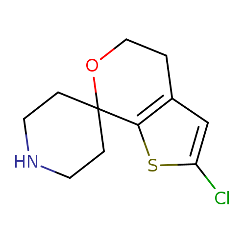 Clc1cc2c(s1)C1(CCNCC1)OCC2