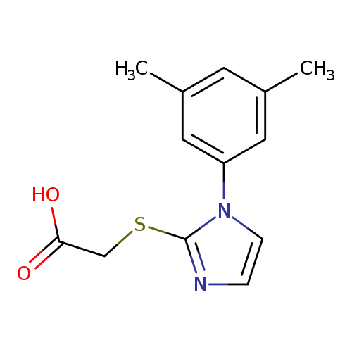 OC(=O)CSc1nccn1c1cc(C)cc(c1)C