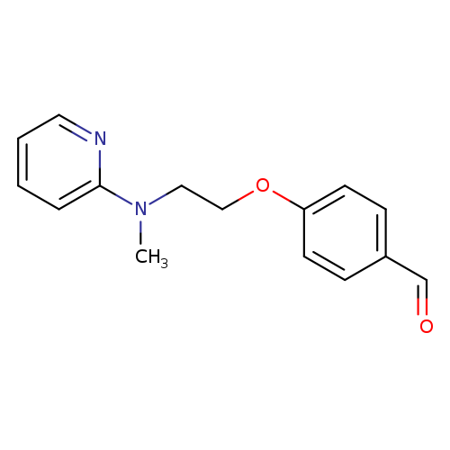 O=Cc1ccc(cc1)OCCN(c1ccccn1)C