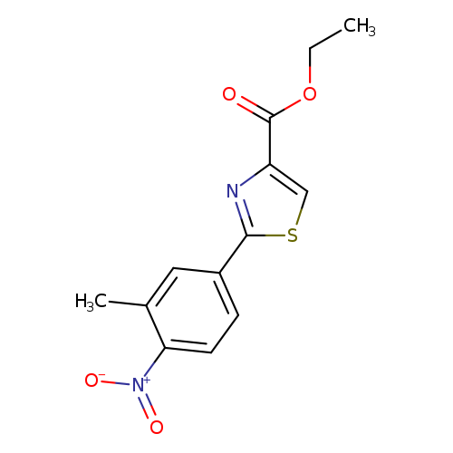 CCOC(=O)c1csc(n1)c1ccc(c(c1)C)[N+](=O)[O-]