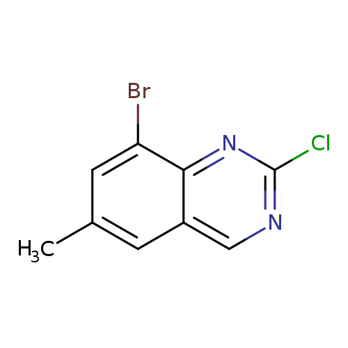 Cc1cc(Br)c2c(c1)cnc(n2)Cl