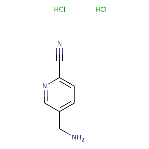 NCc1ccc(nc1)C#N.Cl.Cl
