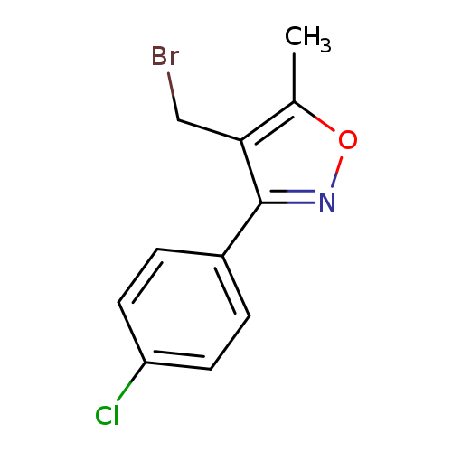 BrCc1c(C)onc1c1ccc(cc1)Cl