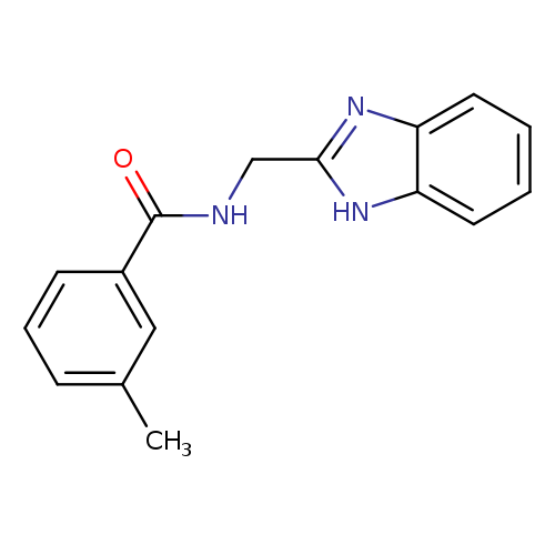 Cc1cccc(c1)C(=O)NCc1nc2c([nH]1)cccc2