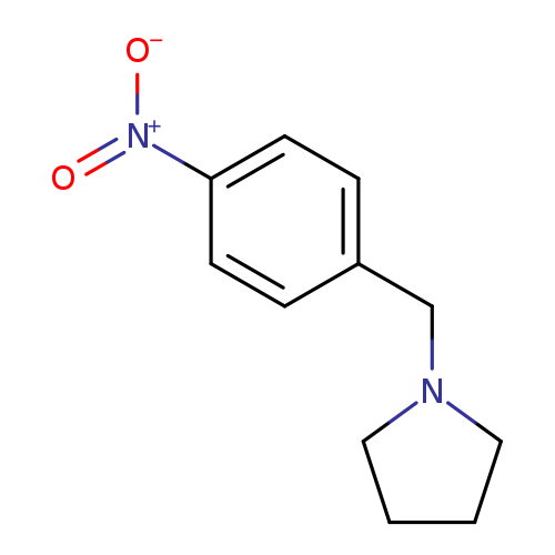 [O-][N+](=O)c1ccc(cc1)CN1CCCC1