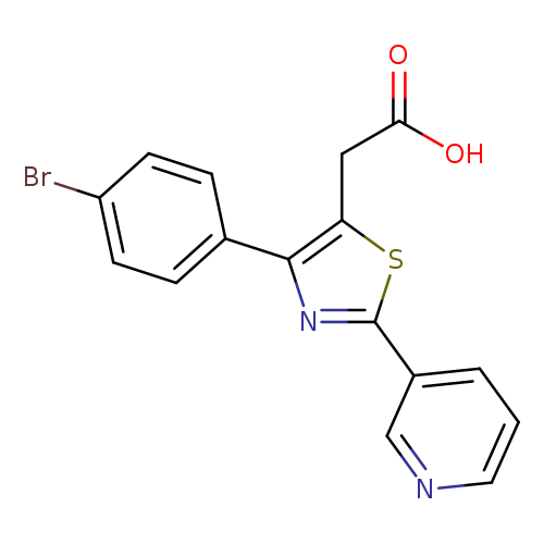 OC(=O)Cc1sc(nc1c1ccc(cc1)Br)c1cccnc1