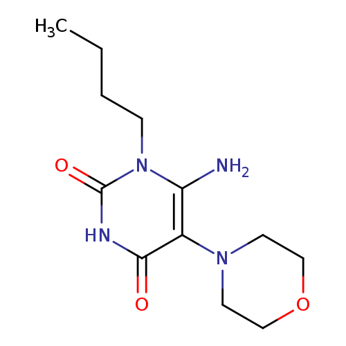CCCCn1c(=O)[nH]c(=O)c(c1N)N1CCOCC1