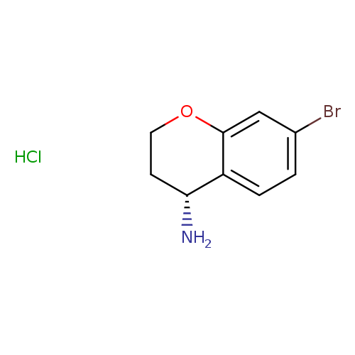 Brc1ccc2c(c1)OCC[C@H]2N.Cl