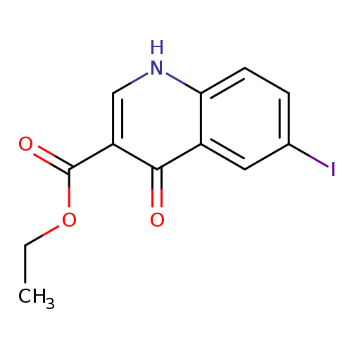 CCOC(=O)c1c[nH]c2c(c1=O)cc(cc2)I