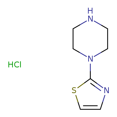 N1CCN(CC1)c1nccs1.Cl