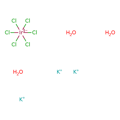 Cl[Ir-3](Cl)(Cl)(Cl)(Cl)Cl.O.O.O.[K+].[K+].[K+]