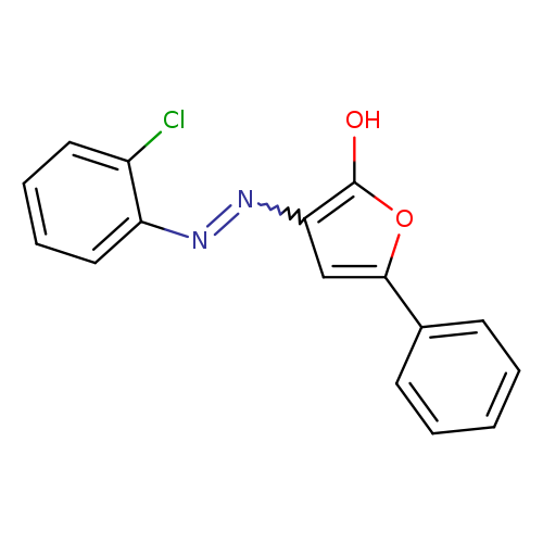 Oc1oc(cc1N=Nc1ccccc1Cl)c1ccccc1