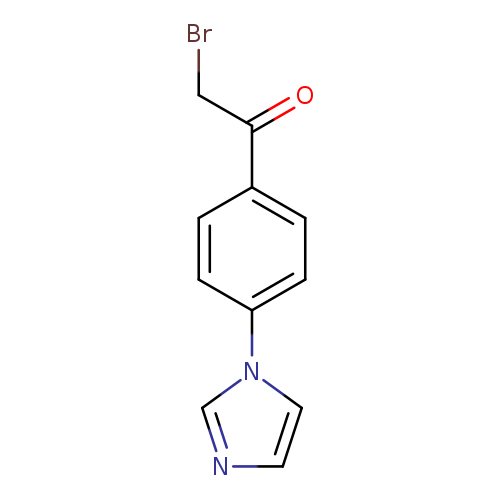 BrCC(=O)c1ccc(cc1)n1ccnc1