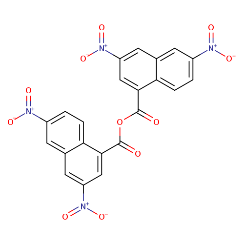 O=C(c1cc(cc2c1ccc(c2)[N+](=O)[O-])[N+](=O)[O-])OC(=O)c1cc(cc2c1ccc(c2)[N+](=O)[O-])[N+](=O)[O-]