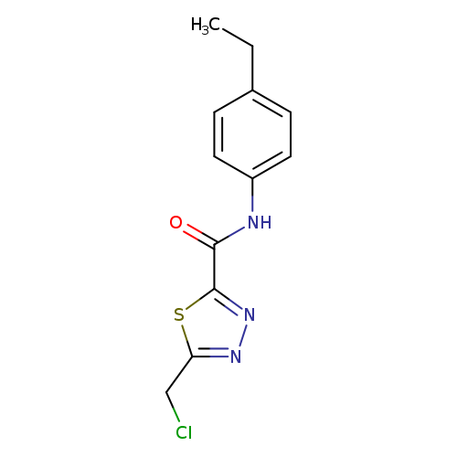 CCc1ccc(cc1)NC(=O)c1nnc(s1)CCl