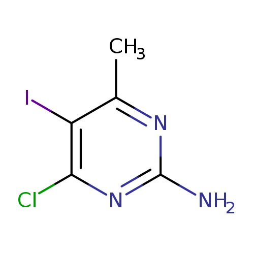 Nc1nc(C)c(c(n1)Cl)I
